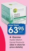 Garnier Hydra Match Facial Products-Each