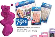 Broadway Real Life Or Fast French Nail Kits & Nails-Each