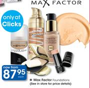 Max Factor Foundations-Each