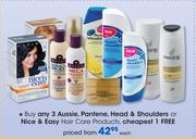 Aussie, Pantene, Head & Shoulders Or Nice & Easy Hair Care Products-Each