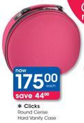 Clicks Round Cerise Hard Vanity Case-Each