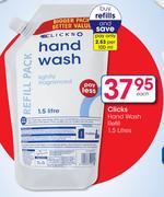 Clicks Hand Wash Refill-1.5Ltr Each