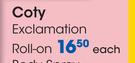 Coty Exclamation Roll-On-Each