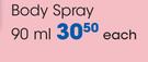 Coty Exclamation Body Spray-90ml Each
