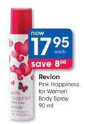 Revlon Pink Happiness For Women Body Spray-90ml
