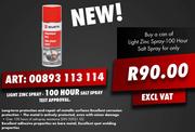 Wurth Light Zinc Spray Can 100 Hours