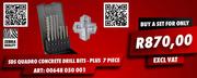 Wurth SDS Quadro Concrete Drill Bits-Plus 7 Piece-Per Set