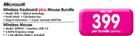 Microsoft Wireless Keyboard plus Mouse Bundle 800-Per Bundle