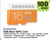 Samsung 16GB Micro SDHC Card EVO Class 10
