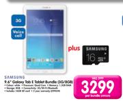 Samsung 9.6" Galaxy Tab E Tablet Bundle 3G/8GB-Per Bundle