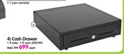 Cash Drawer 4 Notes 8 Coins