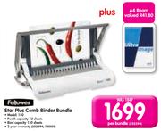 Fellowes Star Plus Comb Binder Bundle 
