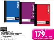 A5 Carbon Book-Per 5 Pack
