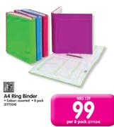 A4 Ring Binder-Per 8 Pack