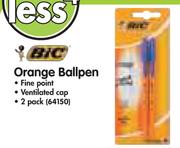 BIC Orange Ballpen 2 Pack-5 Nos
