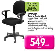 Oxford Fabric Typist Chair-Each