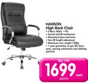 Hanson High Back Chair-Each