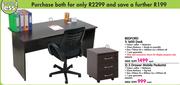 Bedford 1600 Desk Plus 3 Drawer Mobile Pedestal