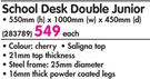 School Desk Double Junior -Each
