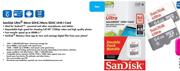 SanDisk 64GB Ultra Micro SDHC/Micro SDXC UHS-1 Card Double Pack-Per Pack