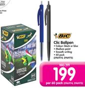 BIC Clic Ballpen-Per 60 Pack