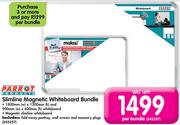 Parrot Slimline Magnetic Whiteboard Bundle-Per Bundle
