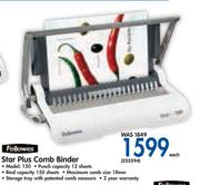 Star Plus Comb Binder 150-Each