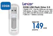 Lexar 32GB USB Flash Drive 2.0 V10