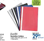 Bantex Quotation Folders-Per 10 Pack