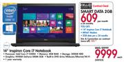 Dell 14" Inspiron Core i7 Notebook-Smart Data 2GB