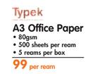 Typek A3 Office Paper-Per Ream