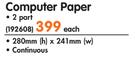 Top Form Computer Paper-Each
