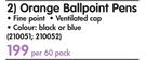 BIC Orange Ballpoint Pens-Per 60 Pack/