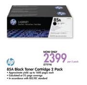 HP 85A Black Toner Cartridge 2 Pack-Per 2 Pack