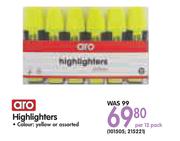 Aro Highlighters-Per 12 Pack