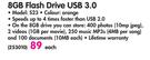 Lexar 8GB Flash Drive USB 3.0 S23