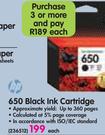 HP 650 Black Ink Cartridge