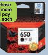 HP 650 Black Ink Cartridge