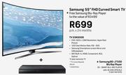 Samsung 55" FHD Smart Curved TV 55K6500+ Free Blu-Ray Player
