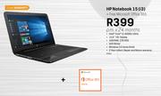 HP Notebook 15 i3 + Free Microsoft Office 365