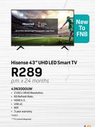 Hisense 43" UHD LED Smart TV 43N3000UW