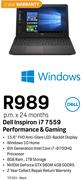 Dell Inspiron i7 7559 Performance & Gaming