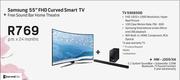 Samsung 55" FHD Curved Smart TV 55K6500 + Free Sound Bar Home Theatre HW-J355/XA