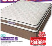 Sleepmasters 152Cm Queen Seattle Euro Top Base Set
