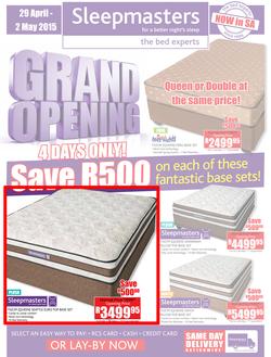 Sleepmasters : Grand Opening (29 Apr - 2 May 2015), page 1