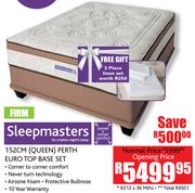 Sleepmasters 152Cm Queen Perth Euro Top Base Set