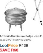 Afritrail Aluminium Potjie No 2