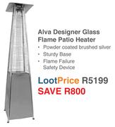 Alva Designer Glass Flame Patio Heater