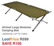 Afritrail Large Stretcher Camping Bed
