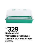 Nortene Mini Ventilated Greenhouse L38cm x W24cm x H18cm 81419936